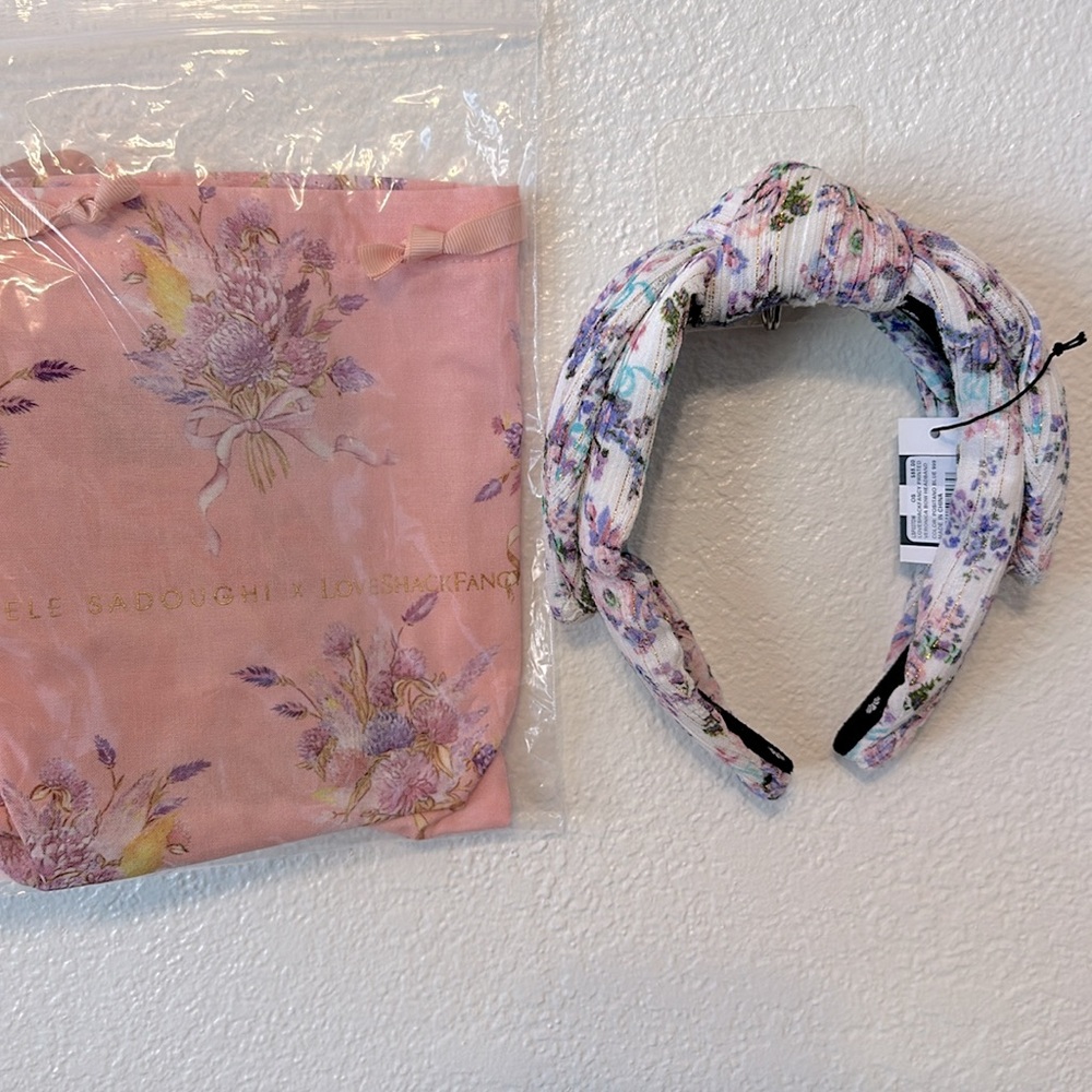 NWT Lele Sadoughi x LoveShackFancy Veronica Bow Headband - Picture 5 of 6